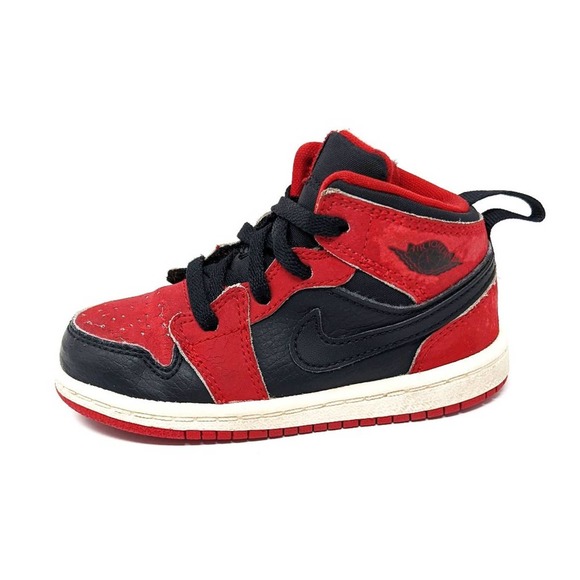 Jordan Shoes Nike Air Jordan Toddler Size 7c Mid Banned Bred Td Sneakers Red 64735005 Poshmark